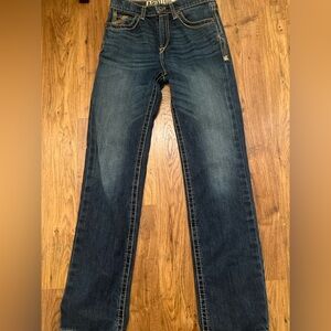 Ariat B5 Slim Boys Jeans Size 16 Dark Wash Western Denim